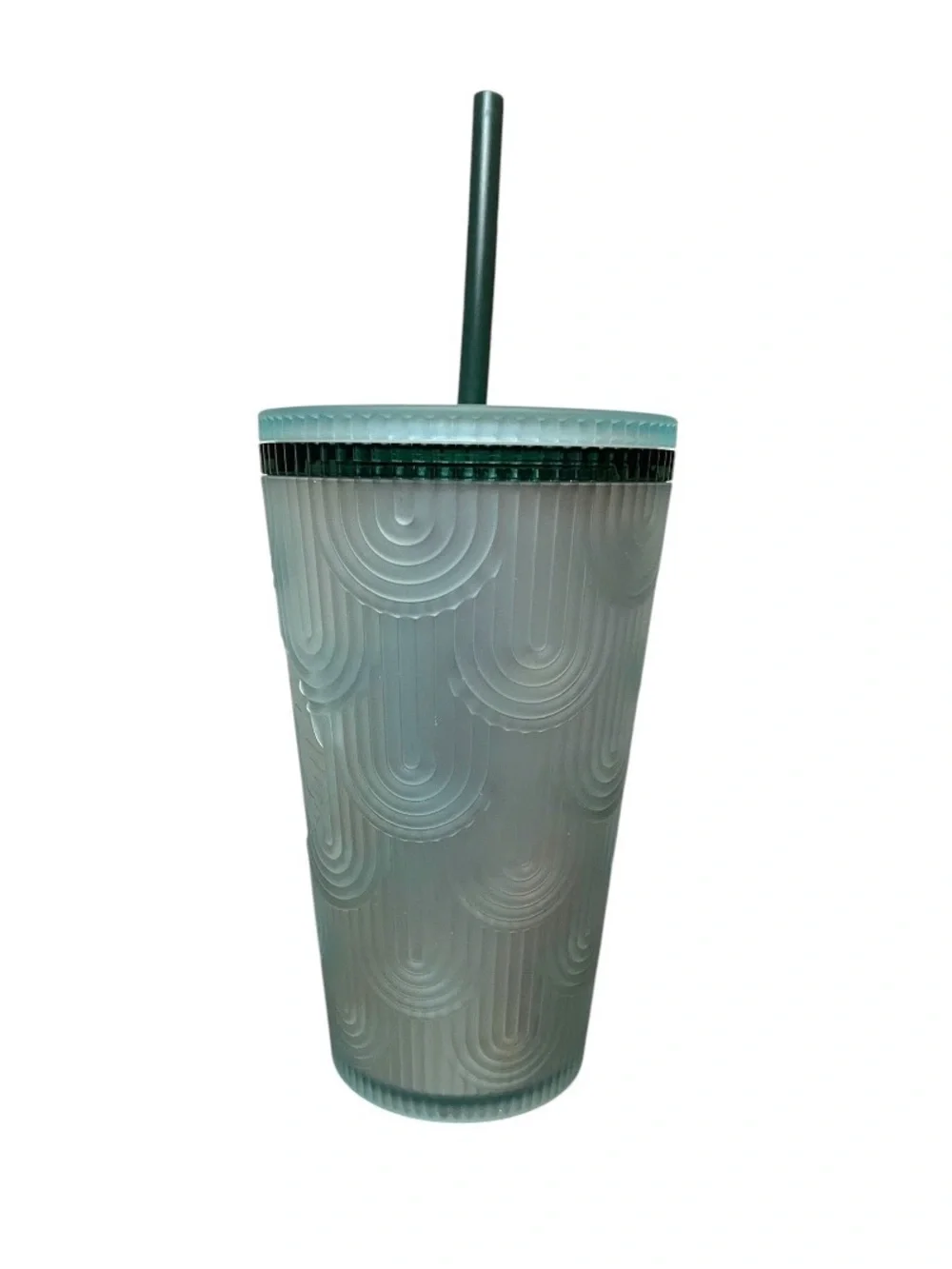 Starbucks Spring 2024 Aqua Pearl Mermaid Scale Soft Touch Grande Tumbler